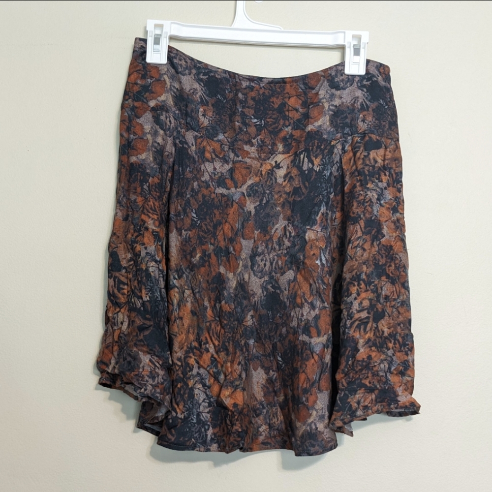 Peruvian Connection Las Rosas Viscose Floral Mini Skirt Size 4 Boho